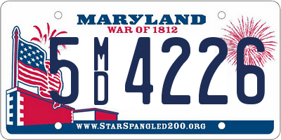 MD license plate 5MD4226