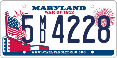 MD license plate 5MD4228