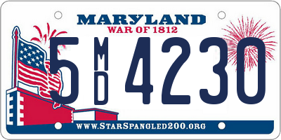 MD license plate 5MD4230