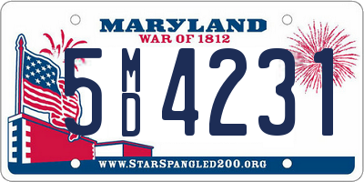 MD license plate 5MD4231