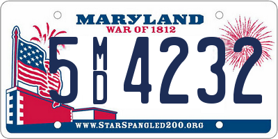 MD license plate 5MD4232