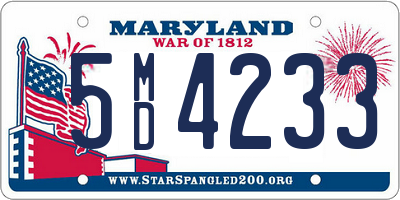 MD license plate 5MD4233