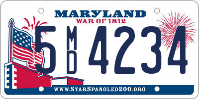 MD license plate 5MD4234