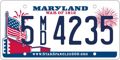 MD license plate 5MD4235