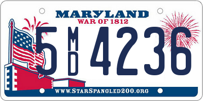 MD license plate 5MD4236