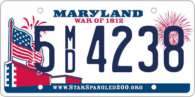 MD license plate 5MD4238