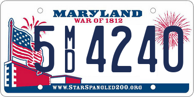 MD license plate 5MD4240