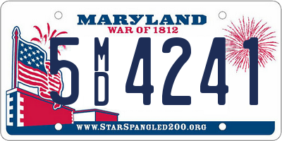 MD license plate 5MD4241