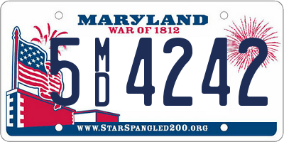 MD license plate 5MD4242