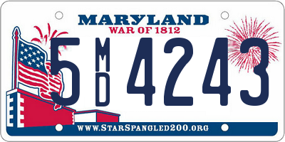 MD license plate 5MD4243