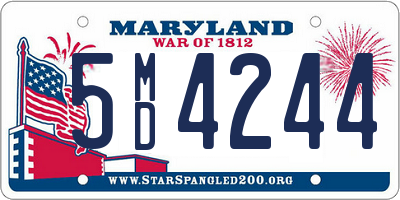 MD license plate 5MD4244