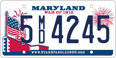 MD license plate 5MD4245