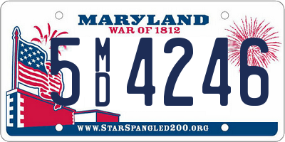 MD license plate 5MD4246