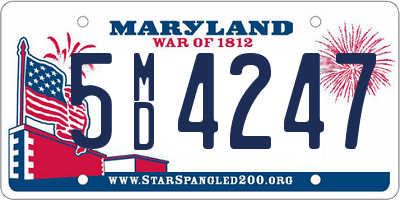 MD license plate 5MD4247