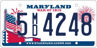 MD license plate 5MD4248