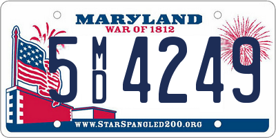 MD license plate 5MD4249