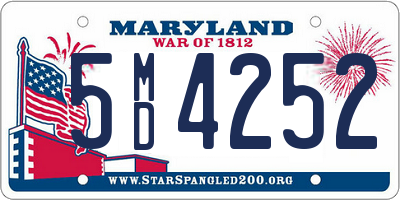 MD license plate 5MD4252