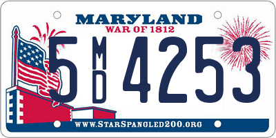 MD license plate 5MD4253