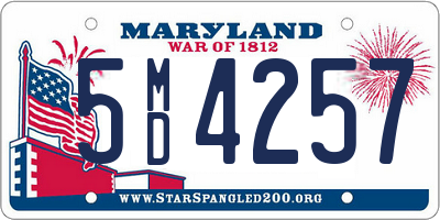 MD license plate 5MD4257