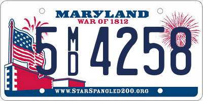 MD license plate 5MD4258