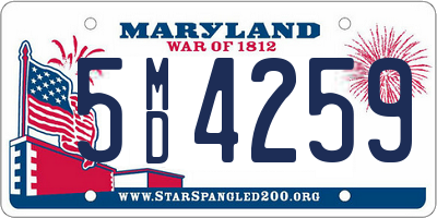 MD license plate 5MD4259