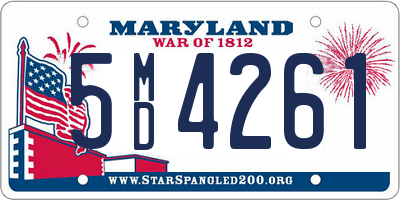 MD license plate 5MD4261