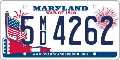 MD license plate 5MD4262