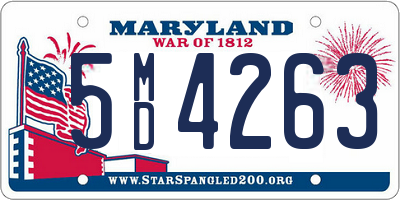 MD license plate 5MD4263