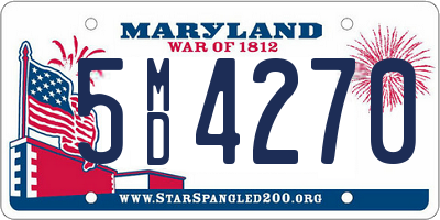 MD license plate 5MD4270