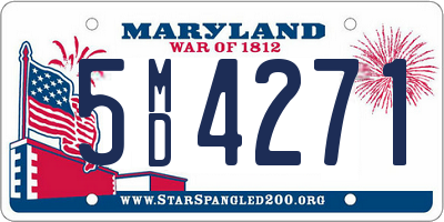 MD license plate 5MD4271