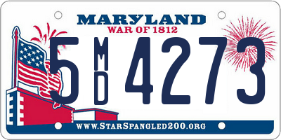 MD license plate 5MD4273