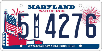 MD license plate 5MD4276