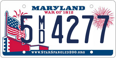 MD license plate 5MD4277