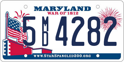 MD license plate 5MD4282