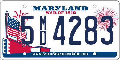 MD license plate 5MD4283