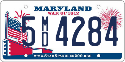 MD license plate 5MD4284