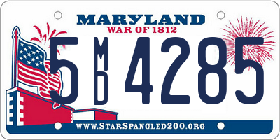 MD license plate 5MD4285