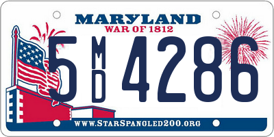 MD license plate 5MD4286