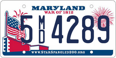 MD license plate 5MD4289