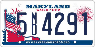 MD license plate 5MD4291