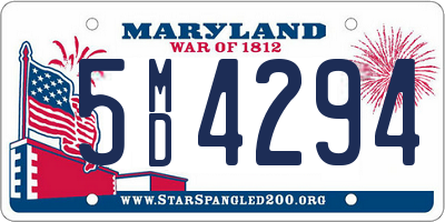 MD license plate 5MD4294