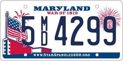 MD license plate 5MD4299