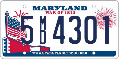 MD license plate 5MD4301