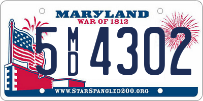 MD license plate 5MD4302