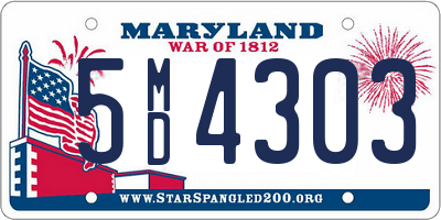 MD license plate 5MD4303