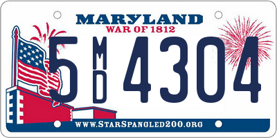 MD license plate 5MD4304