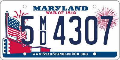 MD license plate 5MD4307