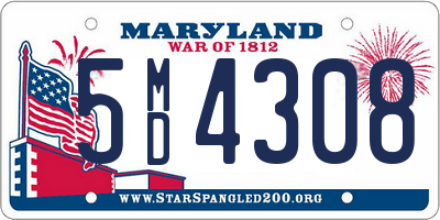 MD license plate 5MD4308