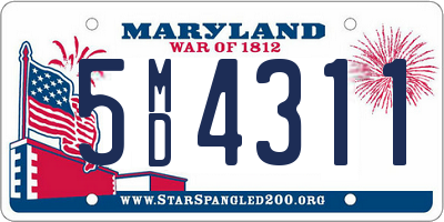 MD license plate 5MD4311