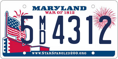 MD license plate 5MD4312